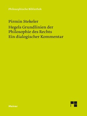 cover image of Hegels Grundlinien der Philosophie des Rechts. Ein dialogischer Kommentar